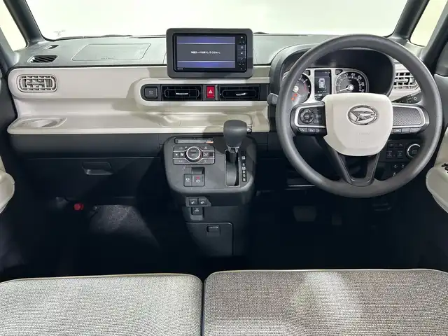 ダイハツ ムーヴ キャンバス ストライプス G 神奈川県 2025(令7)年 0.1千km シャイニングホワイトパール/サンドベージュメタリック 純正ナビ【NSZN-W70D】/AM　FM　フルセグ　DVD　CD　SD　Bluetoorh/全方位カメラ/スマートアシスト/ホッとドリンクホルダー/両側パワースライドドア/オートブレーキホールド/ステアリングリモコン/フロントベンチシート/フロントアームレスト/LEDヘッドライト/LEDフォグランプ/ISOFIX対応