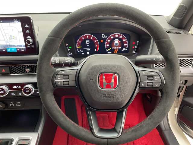 ホンダ シビック タイプR 愛知県 2025(令7)年 0.1千km チャンピオンシップホワイト 登録済未使用車/純正9型ディスプレイオーディオナ/レーダークルーズコントロール/バックカメラ/コーナーセンサー/純正アルミホイール/ETC2.0/ブラインドスポットモニター/LEDヘッドライト/オートマチックハイビーム/キャリパー/衝突軽減システム/フルセグ/Bluetooth/ステアリングスイッチ/スマートキー/プッシュスタート