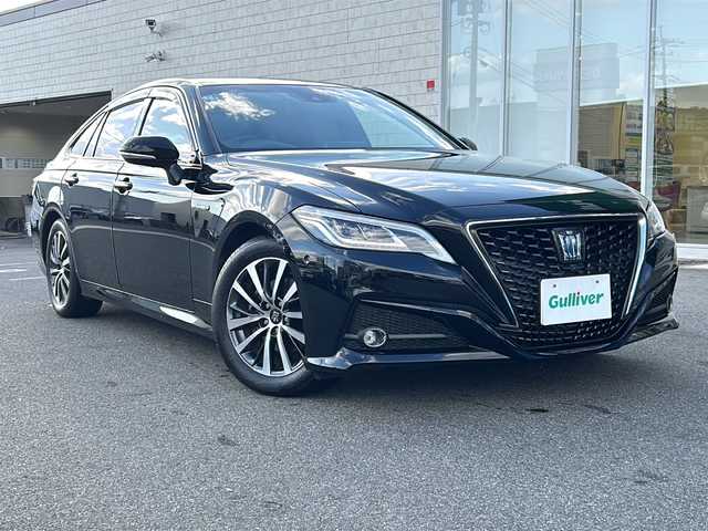 トヨタ クラウン ハイブリッド G 鳥取県 2018(平30)年 5.1万km ブラック セーフティパッケージ/トヨタセーフティセンス/メーカーナビ/・フルセグ/Bluetooth/CD/DVD/全方位モニター/デジタルインナーミラー/前後ドライブレコーダー/スマートキー/プッシュスタート/ビルトインETC2.0/ALLAUTOエアコン/レーダークルーズコントロール/ブラインドスポットモニター/パワーシート/シートヒーター/オートマチックハイビーム/LEDヘッドライト/オートライト/ヘッドアップディスプレイ/W&サイドエアバック/カーテンエアバック