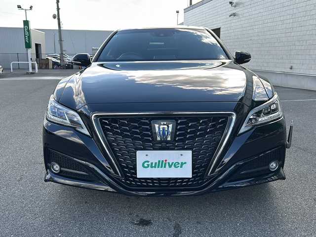 トヨタ クラウン ハイブリッド G 鳥取県 2018(平30)年 5.1万km ブラック セーフティパッケージ/トヨタセーフティセンス/メーカーナビ/・フルセグ/Bluetooth/CD/DVD/全方位モニター/デジタルインナーミラー/前後ドライブレコーダー/スマートキー/プッシュスタート/ビルトインETC2.0/ALLAUTOエアコン/レーダークルーズコントロール/ブラインドスポットモニター/パワーシート/シートヒーター/オートマチックハイビーム/LEDヘッドライト/オートライト/ヘッドアップディスプレイ/W&サイドエアバック/カーテンエアバック