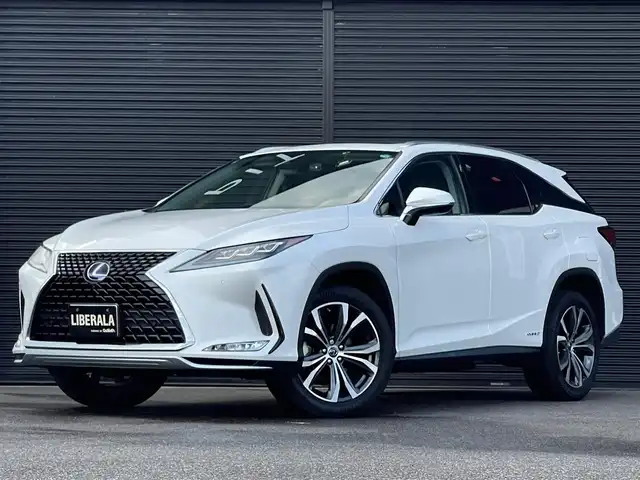 レクサス ＲＸ 450hL 山梨県 2020(令2)年 4.2万km ソニッククォーツ ７人乗/SR /茶革 /リアエンター/三眼　/ACC/純正メモリナビ/ＢＴ/フルセグ/ＢＤ/全周囲カメラ/Ｐシート/シートＨ/ベンチレーション/電動リアＧ/ＨＵＤ/ステアリングＨ/ＢＳＡ/ＬＫＡ/フットＯ/Ａハイビーム