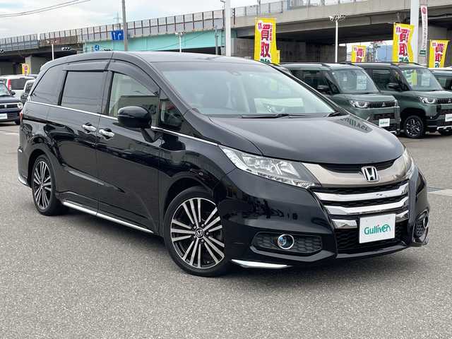 ホンダ オデッセイ アブソルート EX 石川県 2015(平27)年 8.7万km 黒 純正8型ナビ/フルセグTV/バックカメラ/LEDヘッドライト/両側パワースライドドア/純正アルミホイール/ホンダセンシング/レーダークルーズ/コンフォートビューパッケージ/フリップダウンモニター/スタッドレス＆AW積み込み/ビルトインETC/ブラインドスポットモニター/保証書