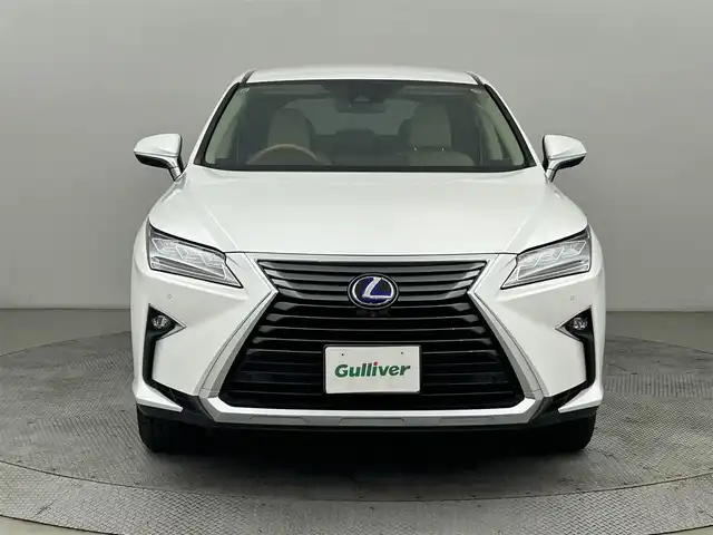 レクサス ＲＸ 450h バージョンL 道央・札幌 2017(平29)年 2.3万km ソニッククォーツ ・４WD/・メーカーナビ/・CD＆DVD＆フルセグTV＆BT/・本革シート/・D+N席シートヒーター＆ベンチレーション/・D+N席パワーシート/・衝突軽減ブレーキ/・ヘッドアップディスプレイ/・レーダークルーズコントロール/・コーナーセンサー/・パワーバックドア/・三眼LEDヘッドライト/・横滑り防止機能/・盗難防止システム/・オートライト/・オートハイビーム/・レーンアシスト/・純正アルミホイール/・純正フロアマット/・ドライブレコーダー前後/・ETC２.０/・スマートキー＆プッシュスタート/・スペア＆カードキー/・純正エンジンスターター