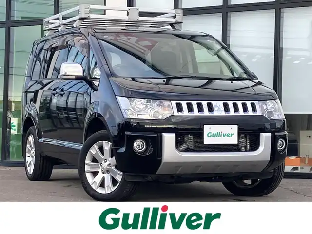 三菱 デリカＤ：５ D－Power package 道南・函館 2016(平28)年 5.5万km ダイヤモンドブラックマイカ /純正ナビ//フルセグTV//バックカメラ//ドライブレコーダー前後//ETC//オートクルーズコントロール//両側パワースライドドア//前席シートヒーター//ルーフラック//リアラダー//パドルシフト//HIDヘッドライト//オートライト//スマートキー