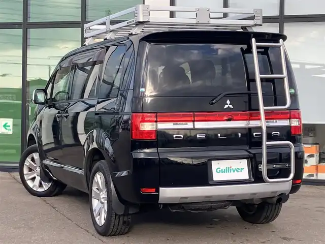 三菱 デリカＤ：５ D－Power package 道南・函館 2016(平28)年 5.5万km ダイヤモンドブラックマイカ /純正ナビ//フルセグTV//バックカメラ//ドライブレコーダー前後//ETC//オートクルーズコントロール//両側パワースライドドア//前席シートヒーター//ルーフラック//リアラダー//パドルシフト//HIDヘッドライト//オートライト//スマートキー