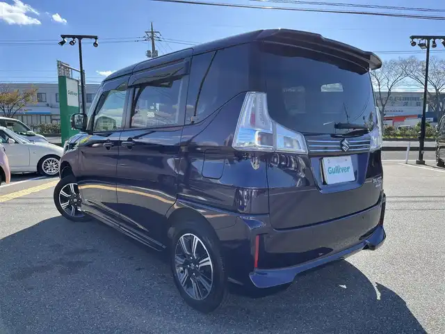 スズキ ソリオ バンディット HV MV 鳥取県 2019(平31)年 6.7万km ミッドナイトバイオレットメタリック 純正8インチナビ/フルセグ/DVD/CD/BT/USB/バックカメラ・ETC/前後ドライブレコーダー/運転席シートヒーター/デュアルカメラブレーキサポート/レーダークルーズコントロール/レーンキープアシスト/LEDヘットライト/純正15インチアルミホイール/片側パワースライドドア/プッシュエンジンスタート/アイドリングストップ/フロアマット/ドアバイザー/保証書・取扱説明書/スペアキー