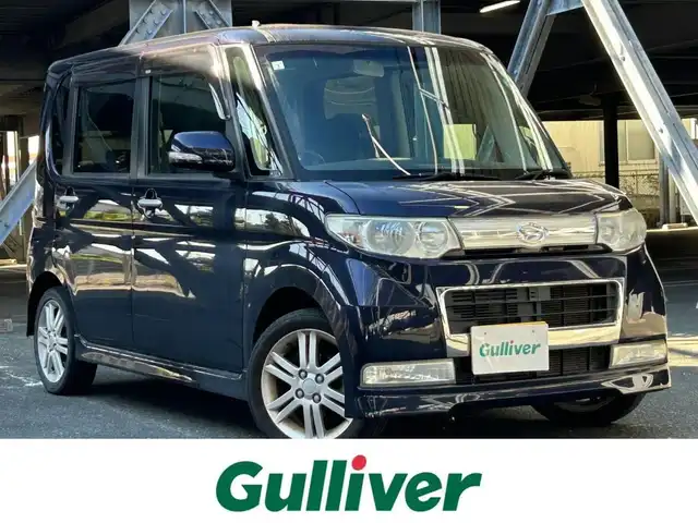 ダイハツ タント カスタム Vセレクションターボ 静岡県 2009(平21)年 9.1万km ミスティックブルーマイカアロワナ ウィンカーミラー/フォグランプ