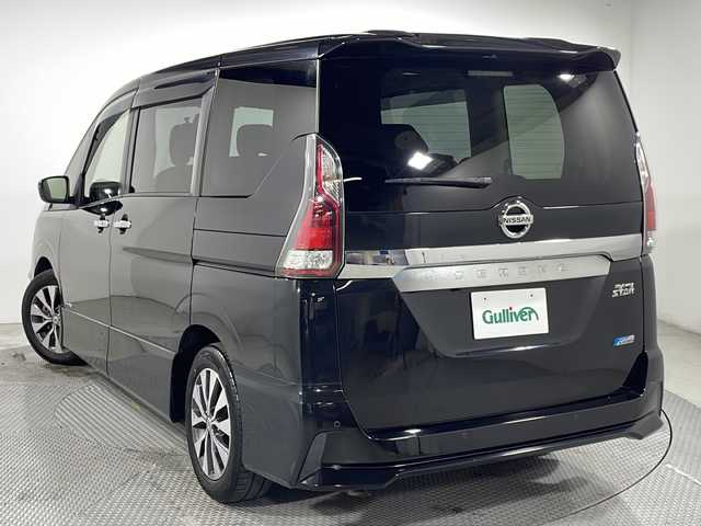 日産 セレナ ハイウェイスター プロパイロットED 広島県 2017(平29)年 5.4万km ダイヤモンドブラック 禁煙車/純正９型ナビ/ALPINE後席フリップダウンモニター/バックカメラ/フロントエアロ/両側パワースライドドア/レーダークルーズコントロール/ＥＴＣ/レーンキープ/衝突被害軽減/踏み間違い防止/コーナーセンサー/純正16インチアルミホイール(195/60/R16)/エアバッグ(運転席/助手席/サイド/カーテン)