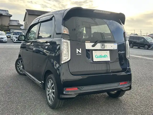 ホンダ Ｎ ＷＧＮ カスタム G ターボパッケージ 熊本県 2014(平26)年 7万km プレミアムゴールドパープルパール 純正ナビ/・AM/FM/CD/DVD/BT/SD/・ワンセグTV/バックカメラ/ETC/衝突軽減ブレーキ/横滑り防止装置/革巻きステアリング/ステアリングスイッチ/パドルシフト/フォグランプ/オートライト/ドライブレコーダー/クルーズコントロール/純正フロアマット/純正アルミホイール/電動格納ミラー/ウインカーミラー/ドアバイザー/スペアキー