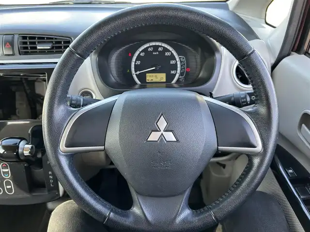 三菱 ｅＫワゴン G 岡山県 2013(平25)年 3.7万km チェリーブラウンパール 登録時走行距離36616km/ワンオーナー/バックカメラ/アイドリングストップ/ヘッドライトレベライザー/電動格納ミラー/プッシュスタート/スマートキー×2/純正フロアマット/14インチ純正AW/保証書/取扱説明書