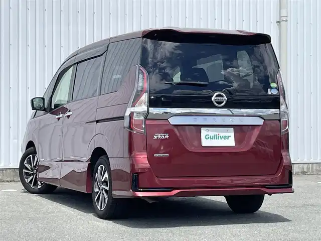 日産 セレナ ハイウェイスター V 福岡県 2020(令2)年 4万km マルーンレッド プロパイロット/フリップダウンモニター/純正１０インチナビ/フルセグTV/CD/DVD/BD/SD/AM/FM/全周囲カメラ/衝突軽減/両側パワースライドドア/ＢＳＷ/パーキングアシスト/ＬＥＤオートライト/ＥＴＣ