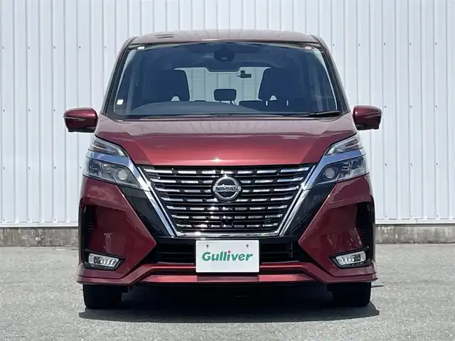 日産 セレナ ハイウェイスター V 福岡県 2020(令2)年 4万km マルーンレッド プロパイロット/フリップダウンモニター/純正１０インチナビ/フルセグTV/CD/DVD/BD/SD/AM/FM/全周囲カメラ/衝突軽減/両側パワースライドドア/ＢＳＷ/パーキングアシスト/ＬＥＤオートライト/ＥＴＣ