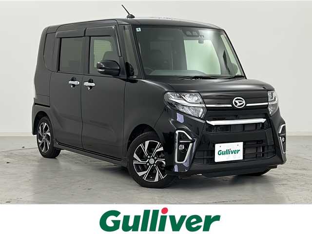 ダイハツ タント カスタム X セレクション 宮城県 2020(令2)年 4.8万km ブラックマイカメタリック 禁煙車/スマートアシスト/・衝突軽減ブレーキ/・レーンキープアシスト/・オートハイビームアシスト/・前後コーナーセンサー/社外SDナビ/・CD.DVD.SD.BT/フルセグTV/バックモニター/両側パワースライドドア/ハーフレザーシート/・前席シートヒーター/社外ドライブレコーダー/ETC/LEDヘッドライト/フォグランプ/アイドリングストップ/横滑り防止装置/プッシュスタート/スマートキー/純正14インチアルミホイール/純正フロアマット/サンシェード/シートバックテーブル