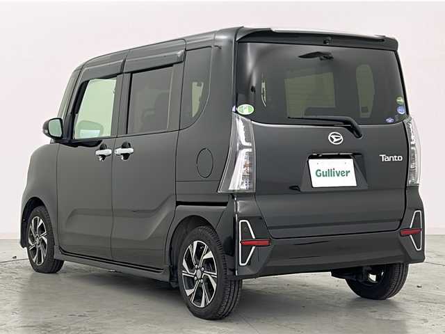 ダイハツ タント カスタム X セレクション 宮城県 2020(令2)年 4.8万km ブラックマイカメタリック 禁煙車/スマートアシスト/・衝突軽減ブレーキ/・レーンキープアシスト/・オートハイビームアシスト/・前後コーナーセンサー/社外SDナビ/・CD.DVD.SD.BT/フルセグTV/バックモニター/両側パワースライドドア/ハーフレザーシート/・前席シートヒーター/社外ドライブレコーダー/ETC/LEDヘッドライト/フォグランプ/アイドリングストップ/横滑り防止装置/プッシュスタート/スマートキー/純正14インチアルミホイール/純正フロアマット/サンシェード/シートバックテーブル