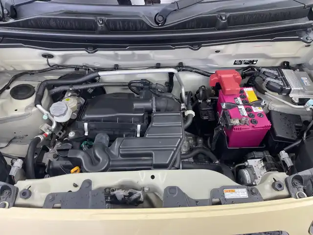 スズキ ハスラー G 三重県 2018(平30)年 4.6万km シフォンアイボリーM /禁煙車//7インチディスプレイオーディオ/　Bluetooth/Apple CarPlay/Android Auto//シートヒーター//プッシュスタート//スマートキー//アイドリングストップ//衝突軽減ブレーキシステム//純正アルミホイール//ライトレベライザー//コーナーセンサー