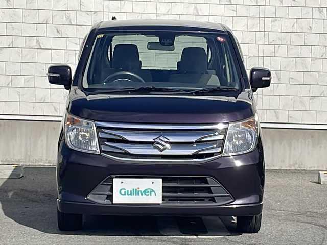 スズキ ワゴンＲ FZ 山形県 2014(平26)年 4.3万km ミステリアスバイオレットパール 4WD/社外メモリナビ【AVIC-RZ222】/（ワンセグCD/SD）/衝突軽減ブレーキ/アイドリングストップ/シートヒーター/革巻きステアリング/コーナーセンサー/ウィンカーミラー/フロアマット/ドアバイザー/スマートキー/プッシュスタート