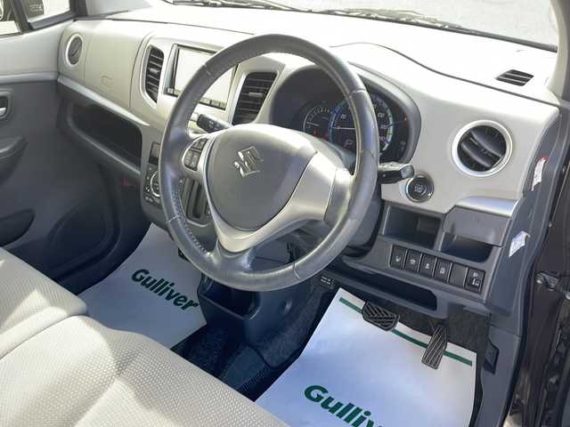 スズキ ワゴンＲ FZ 山形県 2014(平26)年 4.3万km ミステリアスバイオレットパール 4WD/社外メモリナビ【AVIC-RZ222】/（ワンセグCD/SD）/衝突軽減ブレーキ/アイドリングストップ/シートヒーター/革巻きステアリング/コーナーセンサー/ウィンカーミラー/フロアマット/ドアバイザー/スマートキー/プッシュスタート