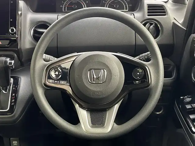 ホンダ Ｎ ＢＯＸ カスタム G EX 新潟県 2017(平29)年 6.5万km プレミアムベルベットパープル・パール ナビ装着スペシャルパッケージ/片側パワースライドドア/専用Gathers8型ナビ(CD/DVD/BT/SD/AM/FM/AppleCarPlay/AndroidAuto)/バックカメラ/革巻きステアリング/ステアリングスイッチ/ビルドインETC/前方ドライブレコーダー(CRV-220D)/前席シートヒーター/純正フロアマット/純正AW/ロールサンシェード/プッシュスタート/スマートキー