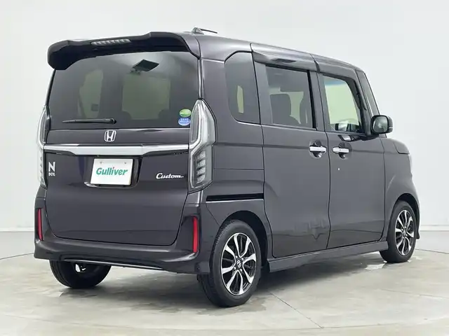 ホンダ Ｎ ＢＯＸ カスタム G EX 新潟県 2017(平29)年 6.5万km プレミアムベルベットパープル・パール ナビ装着スペシャルパッケージ/片側パワースライドドア/専用Gathers8型ナビ(CD/DVD/BT/SD/AM/FM/AppleCarPlay/AndroidAuto)/バックカメラ/革巻きステアリング/ステアリングスイッチ/ビルドインETC/前方ドライブレコーダー(CRV-220D)/前席シートヒーター/純正フロアマット/純正AW/ロールサンシェード/プッシュスタート/スマートキー