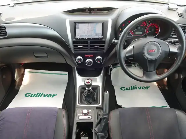 スバル インプレッサ ＷＲＸ STi 山形県 2011(平23)年 5.3万km プラズマブルーシリカ 4WD/6MT/HDDナビ/　　【CD DVD BT フルセグ USB AM/FM】/HIDヘッドライト/ハーフレザーシート/パワーシート/18インチアルミホイール/ターボ/電動格納ウィンカーミラー/フォグランプ/純正フロアマット/ドアバイザ―/スマートキー×2/ETC