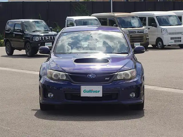 スバル インプレッサ ＷＲＸ STi 山形県 2011(平23)年 5.3万km プラズマブルーシリカ 4WD/6MT/HDDナビ/　　【CD DVD BT フルセグ USB AM/FM】/HIDヘッドライト/ハーフレザーシート/パワーシート/18インチアルミホイール/ターボ/電動格納ウィンカーミラー/フォグランプ/純正フロアマット/ドアバイザ―/スマートキー×2/ETC