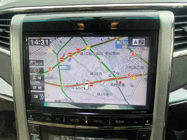 トヨタ アルファードハイブリット X 長野県 2012(平24)年 10.9万km ゴールドパールクリスタルシャイン ALPINEナビ/ALPINEフリップダウンモニター/ＣＤ・ＤＶＤ再生/Bluetooth Audio/バックカメラ/両側パワースライドドア/スマートキー/プッシュスタート/HIDライト/オートライト/革調シートカバー/前後ドライブレコーダー/ETC/コーナーセンサー/クルーズコントロール