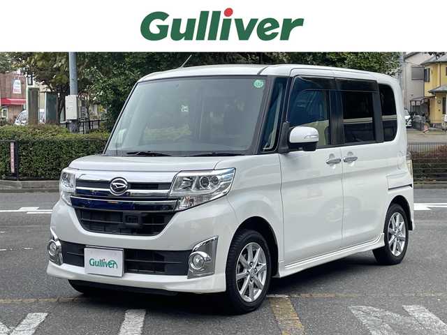 ダイハツ タント カスタム X SA 宮城県 2013(平25)年 6万km パールホワイトⅢ スマートアシスト/アイドリングストップ/パワースライドドア(助手席側)/LEDヘッドライト/オートライト/純正メモリナビ/CD/ワンセグ/バックカメラ/ETC車載器/スマートキー