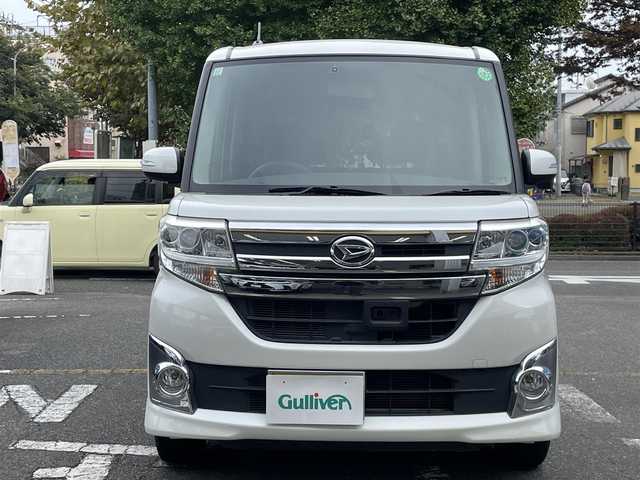 ダイハツ タント カスタム X SA 宮城県 2013(平25)年 6万km パールホワイトⅢ スマートアシスト/アイドリングストップ/パワースライドドア(助手席側)/LEDヘッドライト/オートライト/純正メモリナビ/CD/ワンセグ/バックカメラ/ETC車載器/スマートキー