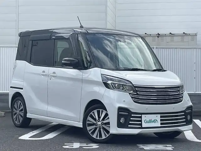 日産 デイズ ルークス ライダーHWSターボ 群馬県 2019(令1)年 4.7万km ホワイトパール ライダーHWS Gターボベース/両側パワースライドドア/アラウンドビューモニター/エマージェンシーブレーキ/車線逸脱警報機能/クルーズコントロール/オートハイビーム/カロッツェリア７インチSDナビ/(AM.FM.CD.DVD.BT)/フルセグTV/革巻ステアリング/ドライブレコーダー/ETC/運転席シートヒーター/プッシュスタート/スマートキー/アイドリングストップ/純正フロアマット/純正15インチAW/LEDヘッドライト/フォグランプ