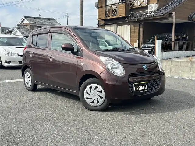 スズキ アルト エコ S 愛知県 2012(平24)年 5.7万km マルーンブラウンパール 登録時走行距離57265キロ/純正オーディオ/(AMFMラジオ/CD)/純正ドアバイザー/純正フロアマット/ＥＴＣ/アイドリングストップ/リモコンキー/盗難防止装置/取扱説明書/整備記録簿