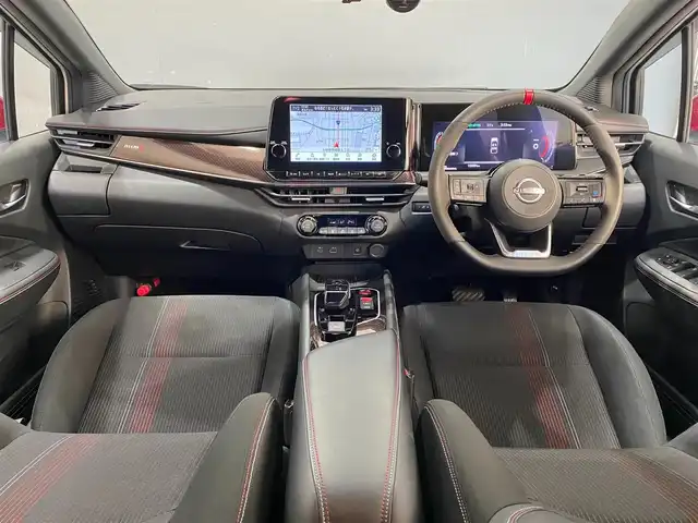 日産 オーラ ニスモ 岐阜県 2023(令5)年 1.6万km ピュアホワイトパール / スーパーブラック 2トーン ブラインドスポットモニター/置くだけ充電/純正SDナビ/-BT/USB/HDMI/プロパイロット/全周囲カメラ/リアフォグライト/電動パーキングブレーキ/ブレーキホールド/ドライブレコーダー/前後コーナーセンサー/オートマチックハイビーム/LEDヘッドライト/ステアリングスイッチ/ハーフレザーシート/ETC2.0/取扱説明書/保証書/スペアキー