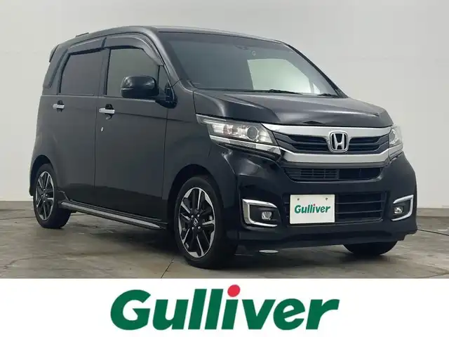 ホンダ Ｎ ＷＧＮ カスタム G SSパッケージⅡ 岡山県 2018(平30)年 5万km クリスタルブラックパール 純正８インチナビ/【CD/DVD/BT/フルセグ/USB接続】　/シートヒーター　/ＥＴＣ　/バックカメラ　/クルーズコントロール　/ドライブレコーダー　/ＨＩＤヘッドライト　/スマートキー　/アイドリングストップ/オートライト/TVキャンセラー/ステアリングスイッチ/ドアバイザー