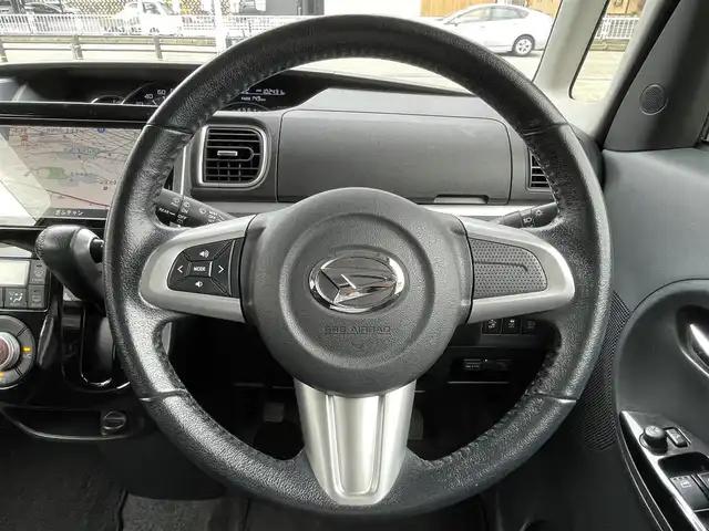 ダイハツ タント カスタム RS SA 岐阜県 2014(平26)年 10.3万km ブラックマイカメタリック ワンオーナー/４WD/純正ナビ(AM/FM/TV/DVD/Bluetooth)/フリップダウンモニター/両側パワースライドドア/スマートアシスト/バックカメラ/ドライブレコーダー前後/プッシュスタート/スマートキー/ETC/LEDヘッドライト/純正アルミホイール/スペアキー/保証書/取扱説明書