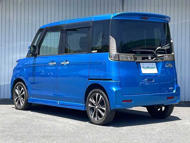 スズキ スペーシア カスタム Z ターボ 長野県 2017(平29)年 7.1万km ブリスクブルーM ワンオーナー/パイオニア８インチナビフルセグTV/（AVIC-RL900）/バックカメラ/左側パワースライドドア/シートヒーター/純正マット/クルーズコントロール/保証書/取説