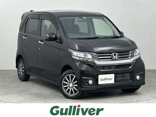 ホンダ Ｎ ＷＧＮ カスタム G 道央・札幌 2014(平26)年 5.3万km スマートブラック ・4WD/・ギャザーズナビ/　CD/DVD/SD/BT/ワンセグ/・バックカメラ/・ETC/・前後ドライブレコーダー/・ステアリングスイッチ/・LEDヘッドライト/・フォグライト/・オートライト/・プッシュスタート/・スマートキー/・純正エンジンスターター/・純正AW/・社外AW付冬タイヤ積込(155/65/R14)