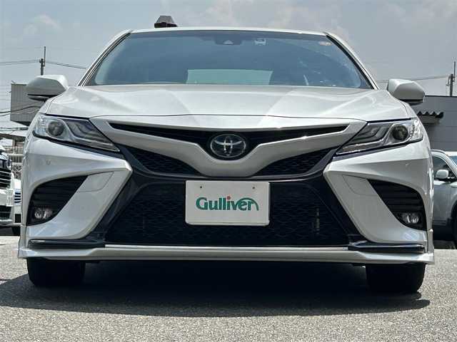 トヨタ カムリ WS 奈良県 2019(平31)年 4.4万km プラチナホワイトパールマイカ 1オーナー/TRDエアロ/純正メーカーナビ/BT/TV/CD/USB/SD//電動リアゲート/コーナーセンサー/レーンキープアシスト/横滑り防止装置/ドラレコ/ETC2.0/バックカメラ/パドルシフト/モード切替/TRDリニアスロットルシステム/MTモード付AT/エンジンスターター・スペアキー付/保証書・取説付