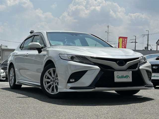 トヨタ カムリ WS 奈良県 2019(平31)年 4.4万km プラチナホワイトパールマイカ 1オーナー/TRDエアロ/純正メーカーナビ/BT/TV/CD/USB/SD//電動リアゲート/コーナーセンサー/レーンキープアシスト/横滑り防止装置/ドラレコ/ETC2.0/バックカメラ/パドルシフト/モード切替/TRDリニアスロットルシステム/MTモード付AT/エンジンスターター・スペアキー付/保証書・取説付