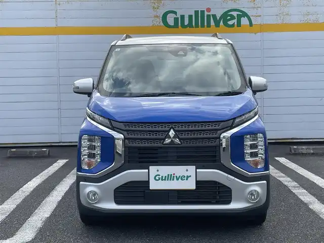 三菱 ｅＫクロス T 埼玉県 2019(平31)年 10.9万km ライトニングブルーマイカ/スターリングシルバーメタリック 社外ナビ/ブルートゥース/前後クリアランスソナー/スマートキー/プッシュスタート/純正アルミ/シートヒーター