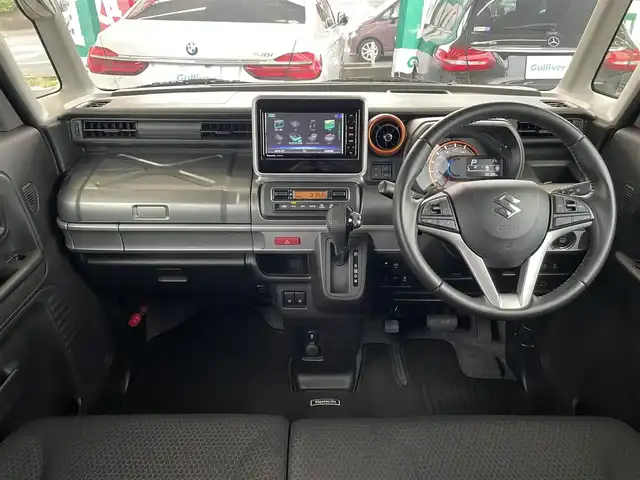 スズキ スペーシア ギア HYBRID XZターボ 茨城県 2019(平31)年 3.9万km アクティブイエロー/ガンメタリック2トーン 純正ディーラーOPナビ/　(AM/FM/SD/DVD/Bluetooth)/フルセグ/全方位カメラ/ETC/ドライブレコーダー/両側パワースライドドア/USB入力端子/ルーフレール/スマートキー/シートヒーター/クルーズコントロール/後方コーナーセンサー/レーンキープアシスト/横滑り防止機能/LEDヘッドライト/オートライト/純正アルミホイール/純正フロアマット