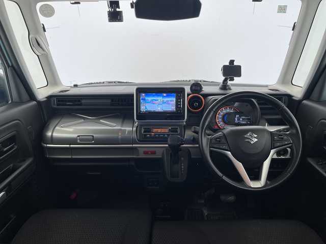 スズキ スペーシア ギア HYBRID XZ 愛知県 2021(令3)年 4.7万km オフブルーメタリック/ガンメタリック2トーンルーフ 衝突被害軽減システム/純正7インチSDナビ（あり）/両側パワースライドドア/レーダークルーズコントロール/シートヒーター/フルセグTV/CD DVD/Bluetooth/バックカメラ/コーナーセンサー/ルーフレール/LEDヘッドライト/ドライブレコーダー/ETC/ステアリングスイッチ/スマートキー/プッシュスタート/ルーフキャリア