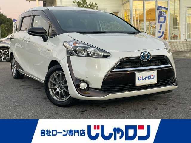 トヨタ シエンタ ハイブリッド G 愛知県 2016(平28)年 14万km ホワイトパールクリスタルシャイン (株)IDOMが運営する【じしゃロン名古屋鳴海店】の自社ローン専用車両になりますこちらは現金またはオートローンご利用時の価格です。自社ローンご希望の方は別途その旨お申付け下さい/純正ナビ/ワンセグTV/CD/DVD/BT/プッシュスタート/オートライト/両側パワースライドドア/ステアリングスイッチ/横滑り防止/純正フロアマット/7人乗り可能