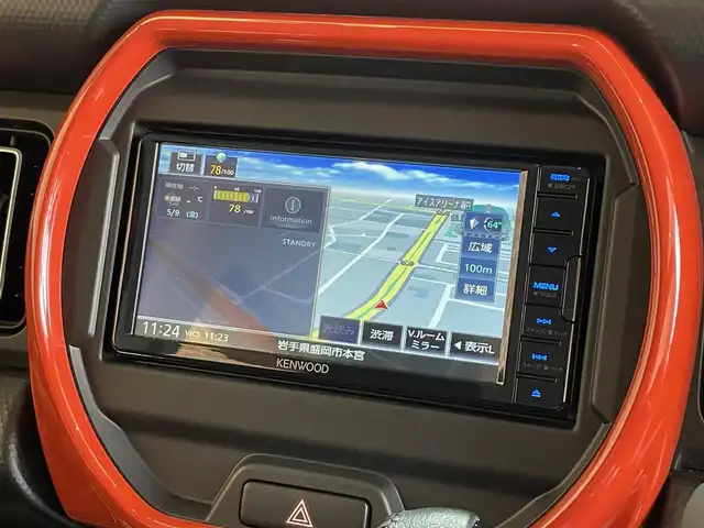 スズキ ハスラー HYBRID X 岩手県 2020(令2)年 1.9万km バーミリオンオレンジ/ガンメタリック2トーン ワンオーナー/４WD/スズキセーフティサポート/デュアルカメラブレーキサポート/車線逸脱警報/誤発進抑制機能/標識認識機能/後退時ブレーキアシスト/ハイビームアシスト/リヤパーキングセンサー/ヒルディセントコントロール/グリップコントロール/スノーモード/横滑り防止装置/アイドリングストップ/KENWOODナビ/（CD/DVD/フルセグ/SD/Bluetooth）/ステアリングスイッチ/バックカメラ/ドライブレコーダー/LEDヘッドライト/LEDフォグランプ/純正15インチアルミホイール
