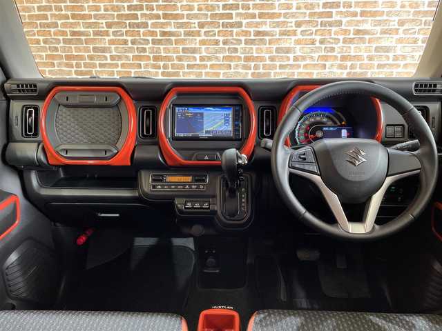 スズキ ハスラー HYBRID X 岩手県 2020(令2)年 1.9万km バーミリオンオレンジ/ガンメタリック2トーン ワンオーナー/４WD/スズキセーフティサポート/デュアルカメラブレーキサポート/車線逸脱警報/誤発進抑制機能/標識認識機能/後退時ブレーキアシスト/ハイビームアシスト/リヤパーキングセンサー/ヒルディセントコントロール/グリップコントロール/スノーモード/横滑り防止装置/アイドリングストップ/KENWOODナビ/（CD/DVD/フルセグ/SD/Bluetooth）/ステアリングスイッチ/バックカメラ/ドライブレコーダー/LEDヘッドライト/LEDフォグランプ/純正15インチアルミホイール