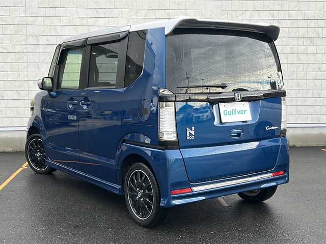 ホンダ Ｎ ＢＯＸ ターボ SSパッケージ 茨城県 2015(平27)年 8万km プレミアムダイナミックブルーパール 社外SDナビ　BT/CD/DVD/ワンセグ/バックカメラ/両側パワースライドドア/クルコン/パドルシフト/HIDオートライト/前後ドライブレコーダー/純正15インチアルミホイール/スマートキー/ETC