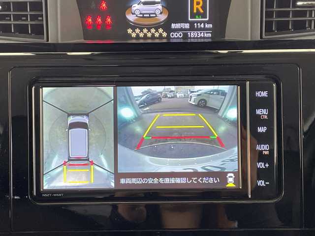 トヨタ ルーミー カスタムG 栃木県 2022(令4)年 1.9万km パールホワイトⅢ メモリーナビ/（CD/DVD/フルセグTV/Bluetooth/USB/HDMI）/バックカメラ/全方位カメラ/スマートアシスト/コーナーセンサー/ビルトインETC/前後ドライブレコーダー/両側パワースライドドア/禁煙車/オートライト/LEDヘッドライト/横滑り防止装置/フォグランプ/スマートキー/プッシュスタート/アイドリングストップ/ステアリングスイッチ/電動格納ミラー/純正アルミホイール