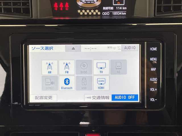 トヨタ ルーミー カスタムG 栃木県 2022(令4)年 1.9万km パールホワイトⅢ メモリーナビ/（CD/DVD/フルセグTV/Bluetooth/USB/HDMI）/バックカメラ/全方位カメラ/スマートアシスト/コーナーセンサー/ビルトインETC/前後ドライブレコーダー/両側パワースライドドア/禁煙車/オートライト/LEDヘッドライト/横滑り防止装置/フォグランプ/スマートキー/プッシュスタート/アイドリングストップ/ステアリングスイッチ/電動格納ミラー/純正アルミホイール