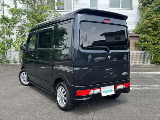 スズキ エブリィ ワゴン PZターボ 静岡県 2022(令4)年 1.8万km ブルーイッシュブラックパール3 ワンオーナー/ハイルーフ/スズキセーフティサポート/・ステレオカメラ/・デュアルカメラブレーキサポート/・誤発進抑制機能/・車線逸脱警報/・ふらつき警報/・先行者発進お知らせ機能/・ハイビームアシスト/・超音波センサー/・後退時ブレーキサポート/・後方誤発進抑制機能/・リヤパーキングセンサー/社外CDオーディオ（ケンウッド：U330BTH)/左側パワースライドドア/D席シートヒーター/スマートキー（スペア有り）/プッシュスタート/HIDヘッドライト/フォグランプ/電動格納ミラー/フロアマット/ドアバイザー/取説・保証書