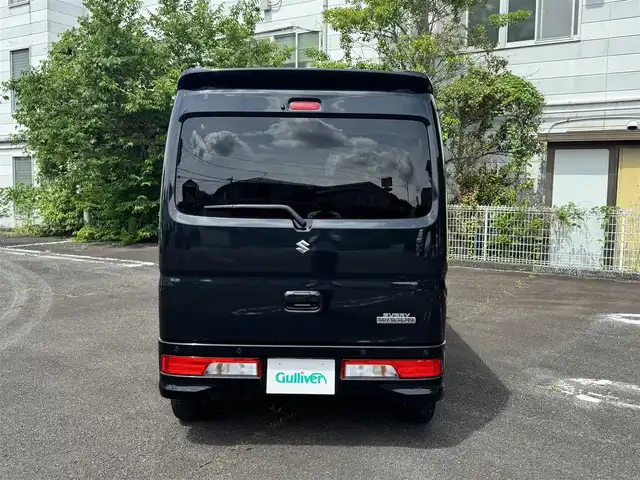 スズキ エブリィ ワゴン PZターボ 静岡県 2022(令4)年 1.8万km ブルーイッシュブラックパール3 ワンオーナー/ハイルーフ/スズキセーフティサポート/・ステレオカメラ/・デュアルカメラブレーキサポート/・誤発進抑制機能/・車線逸脱警報/・ふらつき警報/・先行者発進お知らせ機能/・ハイビームアシスト/・超音波センサー/・後退時ブレーキサポート/・後方誤発進抑制機能/・リヤパーキングセンサー/社外CDオーディオ（ケンウッド：U330BTH)/左側パワースライドドア/D席シートヒーター/スマートキー（スペア有り）/プッシュスタート/HIDヘッドライト/フォグランプ/電動格納ミラー/フロアマット/ドアバイザー/取説・保証書