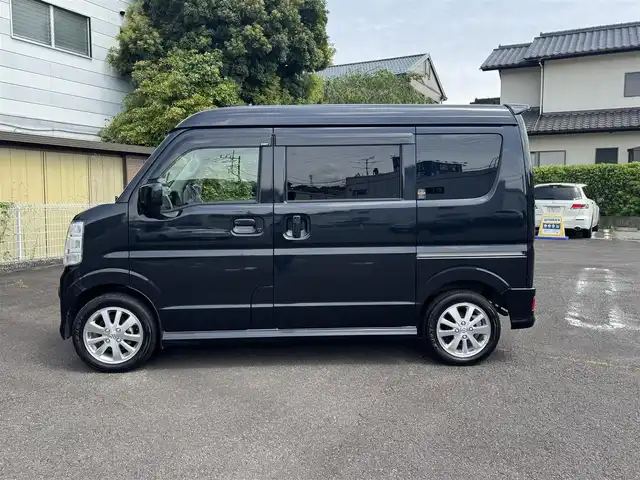 スズキ エブリィ ワゴン PZターボ 静岡県 2022(令4)年 1.8万km ブルーイッシュブラックパール3 ワンオーナー/ハイルーフ/スズキセーフティサポート/・ステレオカメラ/・デュアルカメラブレーキサポート/・誤発進抑制機能/・車線逸脱警報/・ふらつき警報/・先行者発進お知らせ機能/・ハイビームアシスト/・超音波センサー/・後退時ブレーキサポート/・後方誤発進抑制機能/・リヤパーキングセンサー/社外CDオーディオ（ケンウッド：U330BTH)/左側パワースライドドア/D席シートヒーター/スマートキー（スペア有り）/プッシュスタート/HIDヘッドライト/フォグランプ/電動格納ミラー/フロアマット/ドアバイザー/取説・保証書