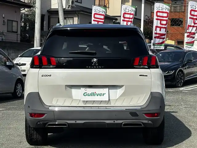 プジョー ５００８ GTライン ブルーHDi 熊本県 2020(令2)年 6.2万km 白 ワンオーナー/サンルーフ/純正ディスプレイオーディオ/【Bluetooth再生/Applecarplay/Androidauto）】/バックカメラ/サイドカメラ/後部モニター/アクティブセーフティブレーキ/レーンキープアシスト/パーキングセンサー/インテリジェントハイビーム/タイヤ空気圧警告システム/ハンズフリー電動テールゲート/パドルシフト/ブラインドスポットモニター/トラクションコントロール/純正18インチAW/純正LEDオートライト/メモリーシート/シートヒーター/ETC